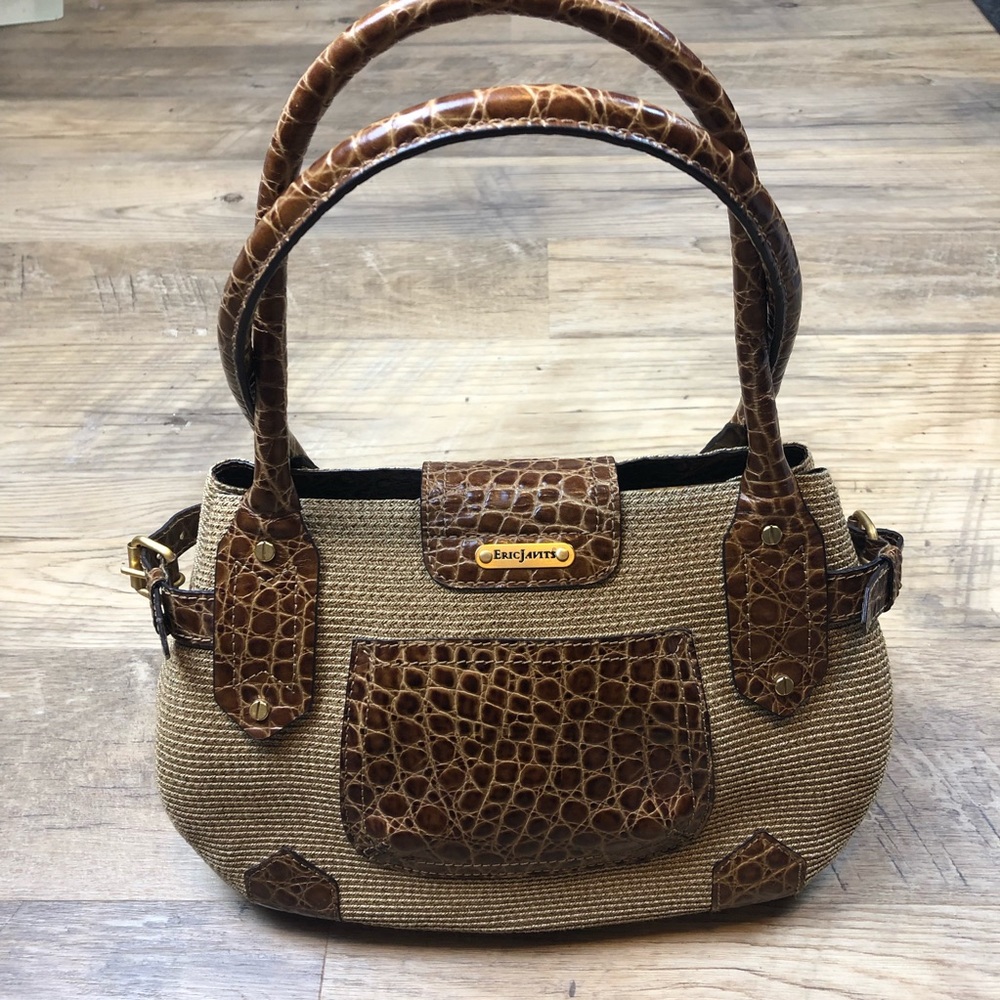 Eric Javits Woven Leather Squishee Bag